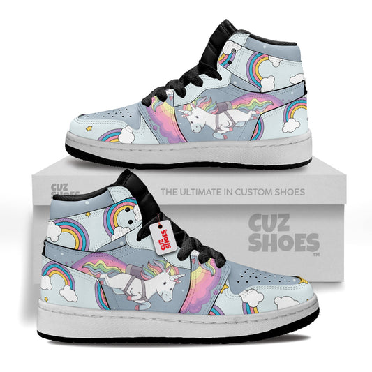Unicorn Rainbow Cute Kids Sneakers Custom Kid Shoes TT28015- cuztomshoes.com