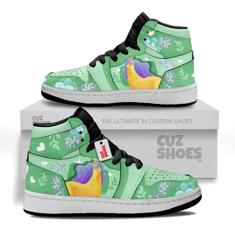 Unicorn Florals Cute Kids Sneakers Custom Shoes TT28079- cuztomshoes.com