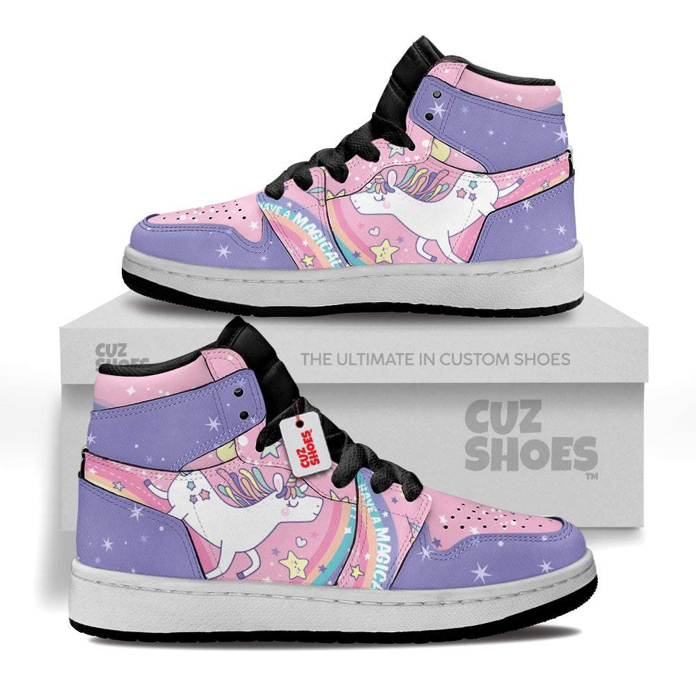Unicorn Rainbow Cute Kids Sneakers Custom Shoes TT2807- cuztomshoes.com