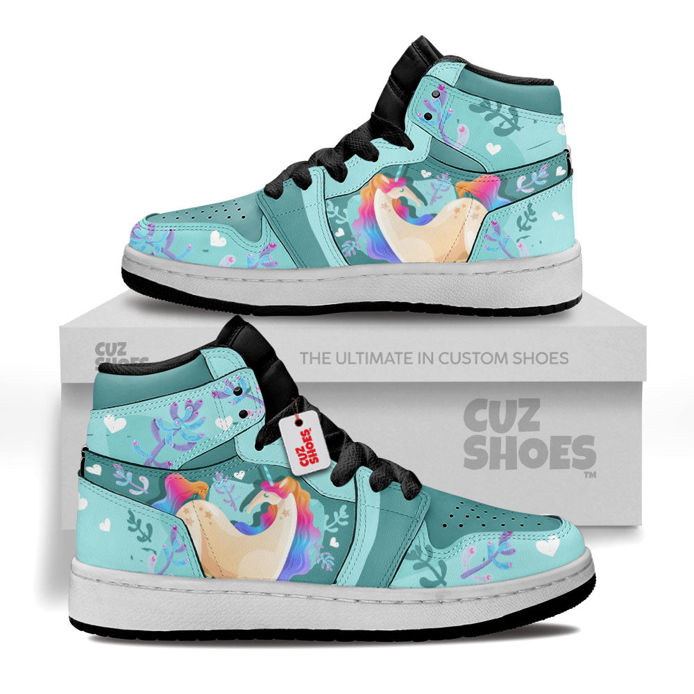 Unicorn Florals Cute Kids Sneakers Custom Shoes TT28078- cuztomshoes.com