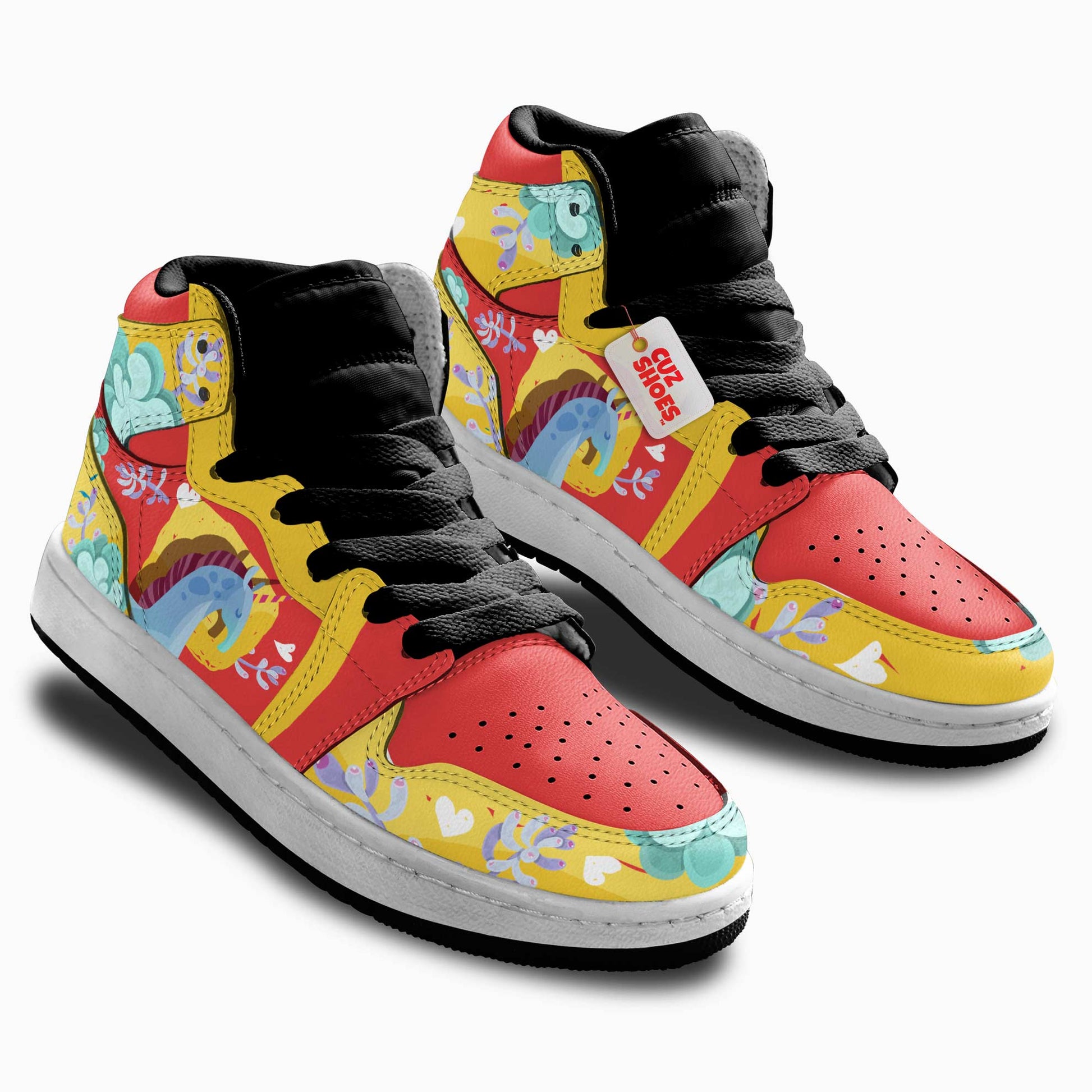 Unicorn Florals Cute Kids Sneakers Custom Shoes TT280710- cuztomshoes.com