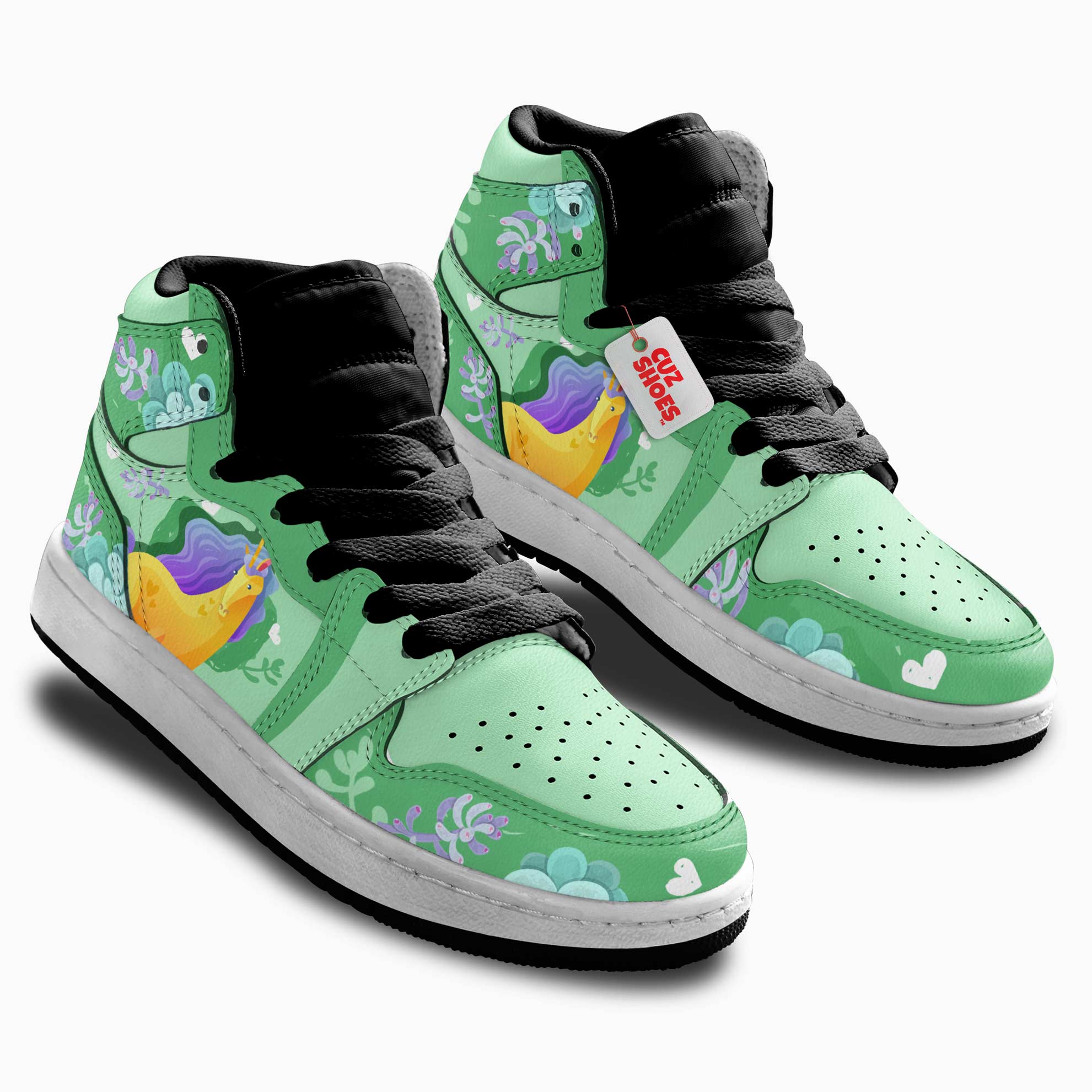 Unicorn Florals Cute Kids Sneakers Custom Shoes TT28079- cuztomshoes.com