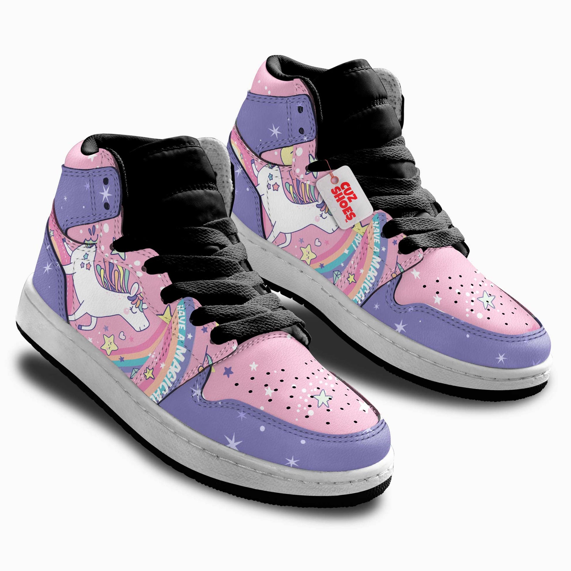 Unicorn Rainbow Cute Kids Sneakers Custom Shoes TT2807- cuztomshoes.com