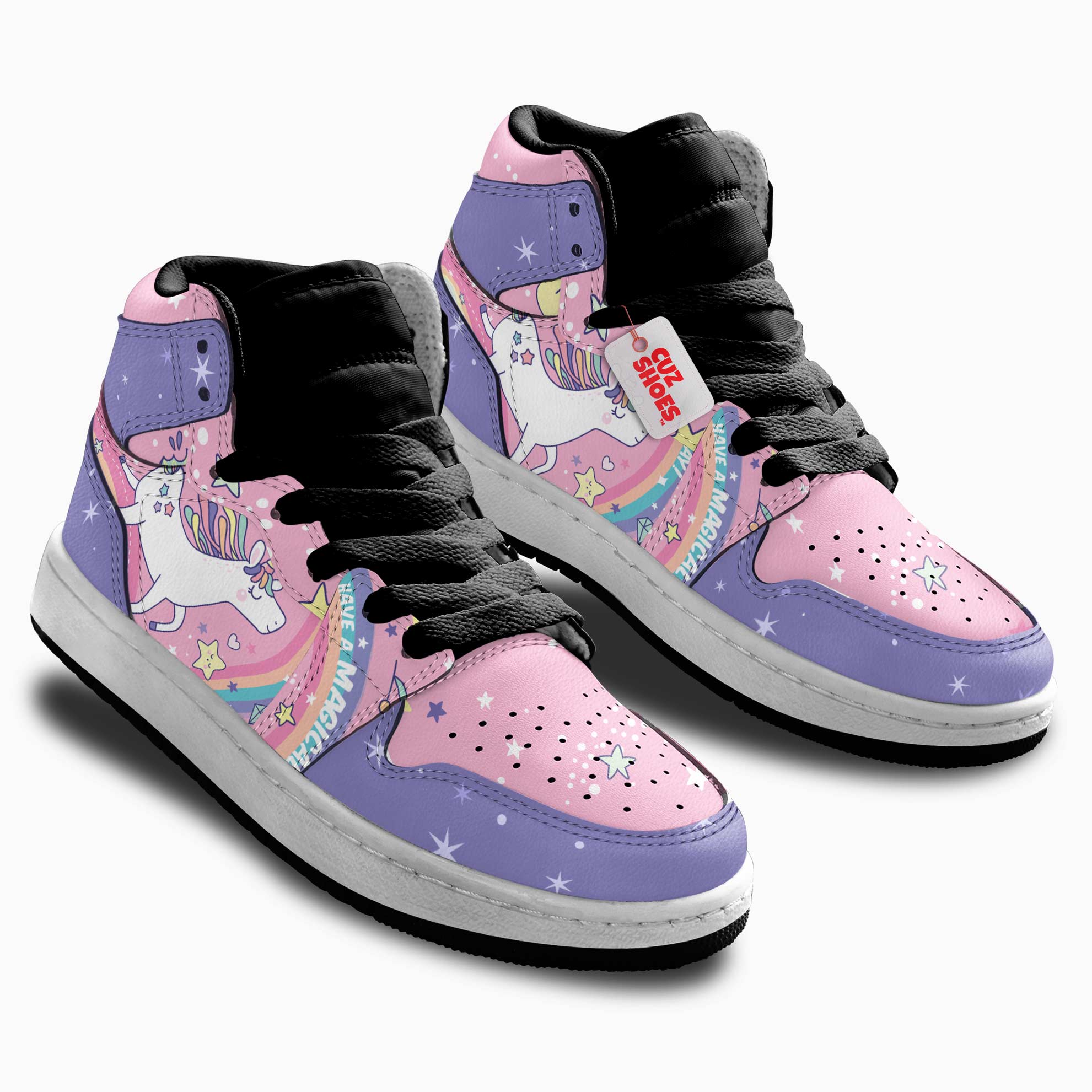 Unicorn Rainbow Cute Kids Sneakers Custom Shoes TT2807- cuztomshoes.com