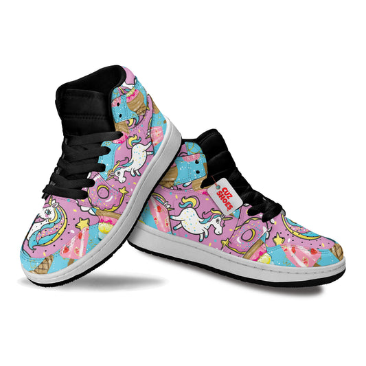 Unicorn Donut Kids Sneakers Custom Shoes TT2807- cuztomshoes.com