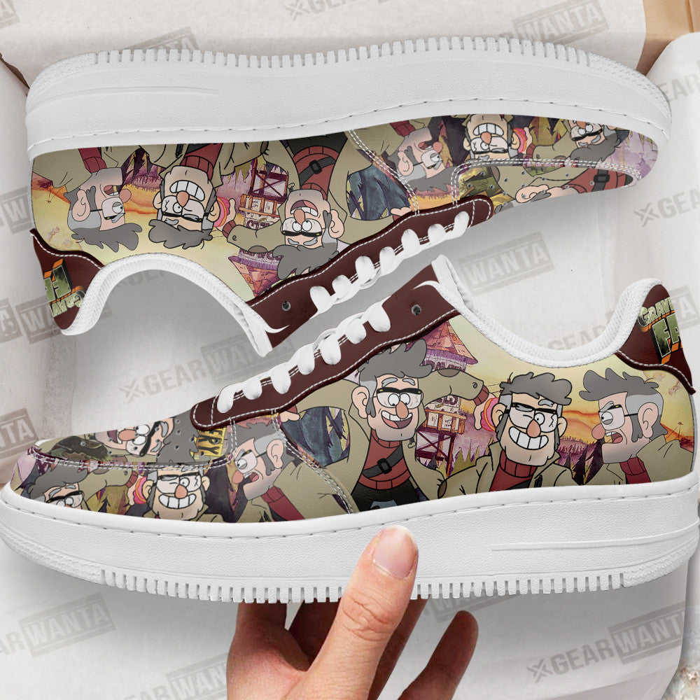 Uncle Ford Gravity Falls Air Sneakers Custom Cartoon Shoes- Cuztomshoes