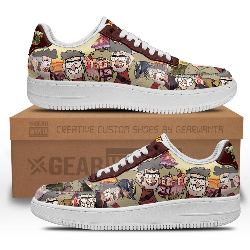 Uncle Ford Gravity Falls Air Sneakers Custom Cartoon Shoes- Cuztomshoes