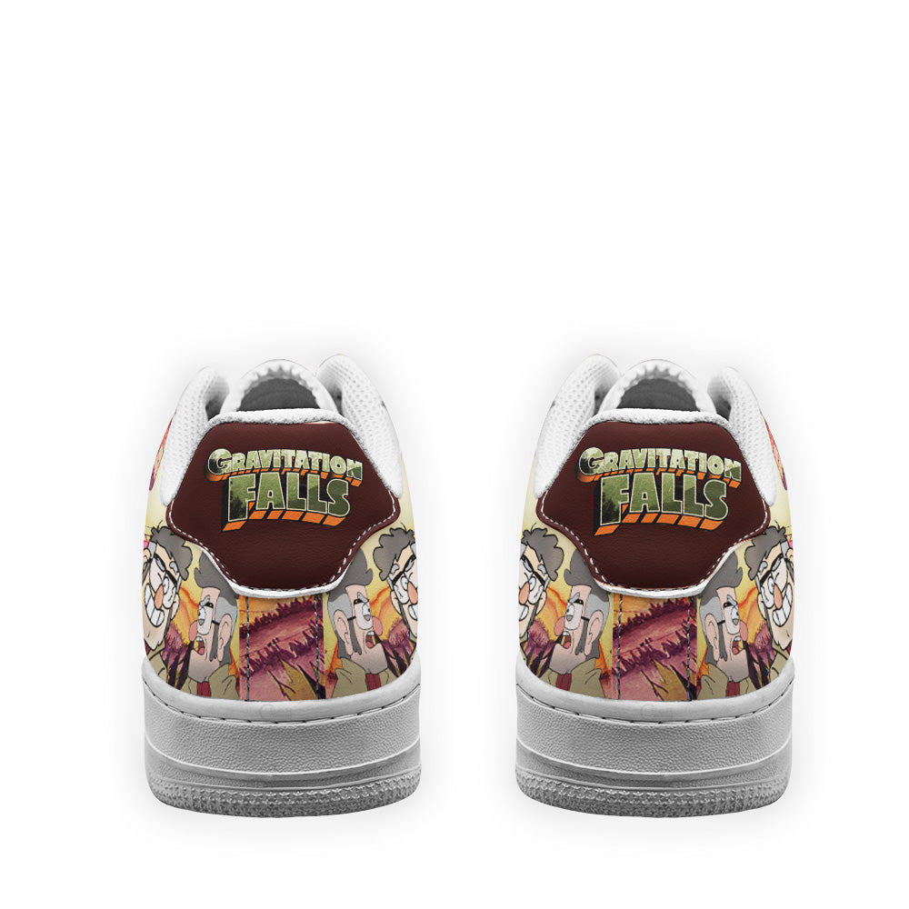 Uncle Ford Gravity Falls Air Sneakers Custom Cartoon Shoes- Cuztomshoes