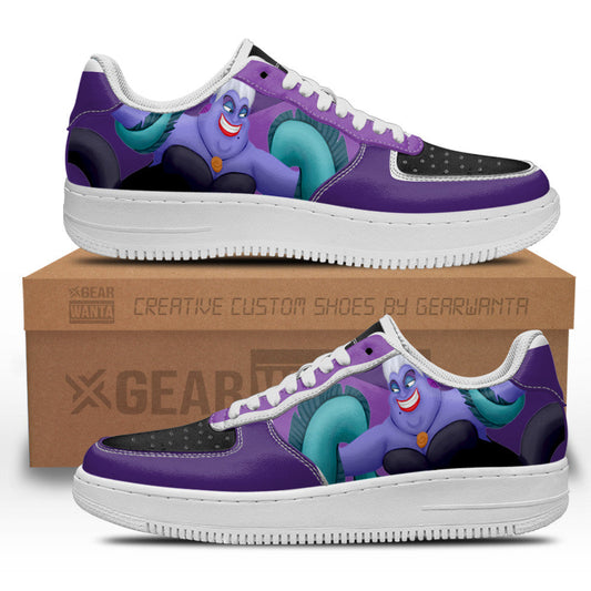 Ursula The Little Mermaid Custom Air Sneakers LT06- Cuztomshoes