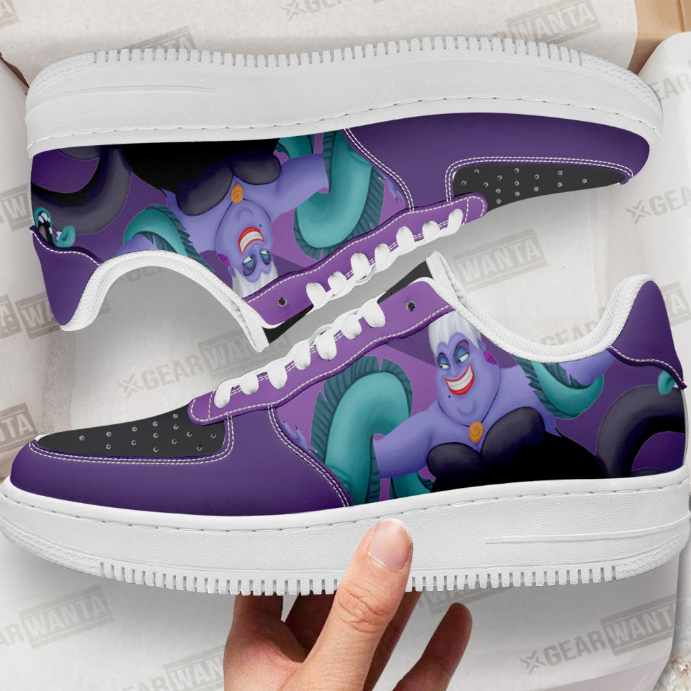 Ursula The Little Mermaid Custom Air Sneakers LT06- Cuztomshoes