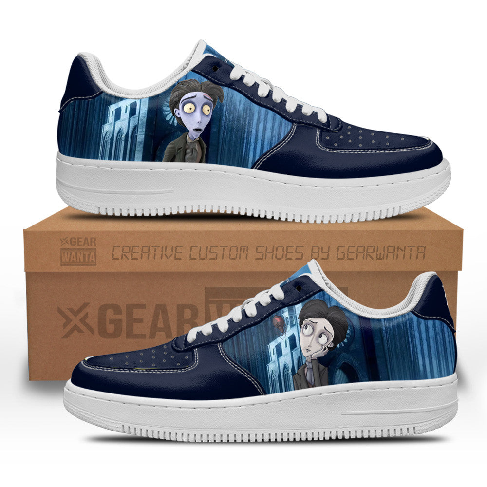 Victor Van Dort The Corpse Bride Custom Air Sneakers QD24- Cuztomshoes