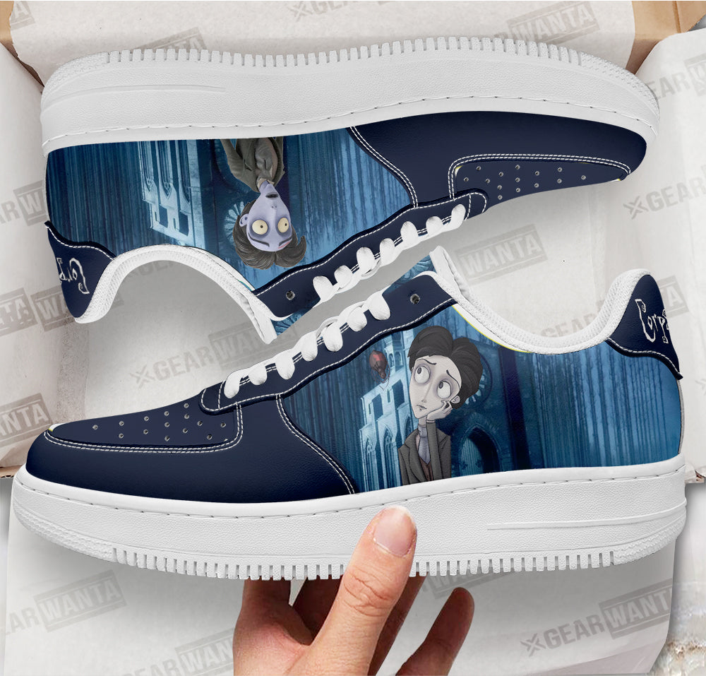 Victor Van Dort The Corpse Bride Custom Air Sneakers QD24- Cuztomshoes