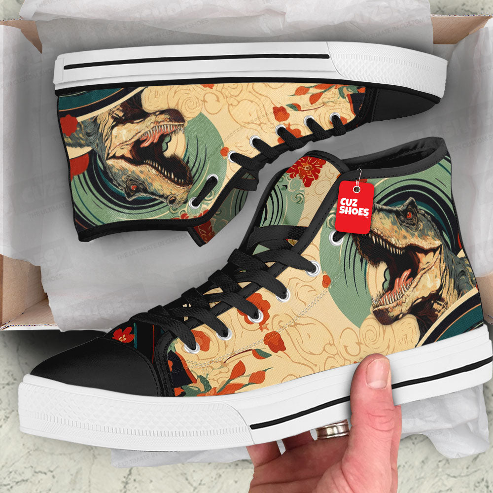 Dinosaur Japan Style High Top Sneakers Custom Shoes PT1007-cuztomshoes.com