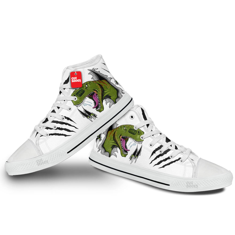 T-rex Claws High Top Sneakers Dinosaur Custom Shoes PT3006-cuztomshoes.com