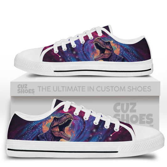 T-rex Universe Low Top Sneakers Dinosaur Custom Shoes PT1807-cuztomshoes.com