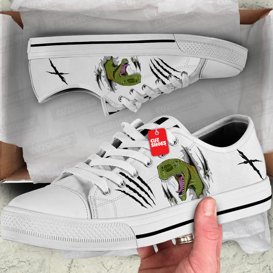 T-rex Claws Low Top Sneakers Dinosaur Custom Shoes PT3006-cuztomshoes.com