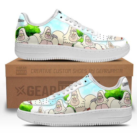 Walks Skips Air Sneakers Custom Regular Show Shoes- Cuztomshoes