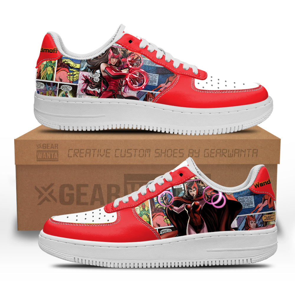 Wanda Maximoff Air Sneakers Custom Superhero Comic Shoes- Cuztomshoes