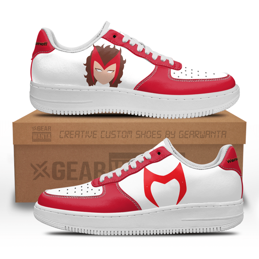 Wanda Maximoff Super Hero Custom Air Sneakers QD22- Cuztomshoes