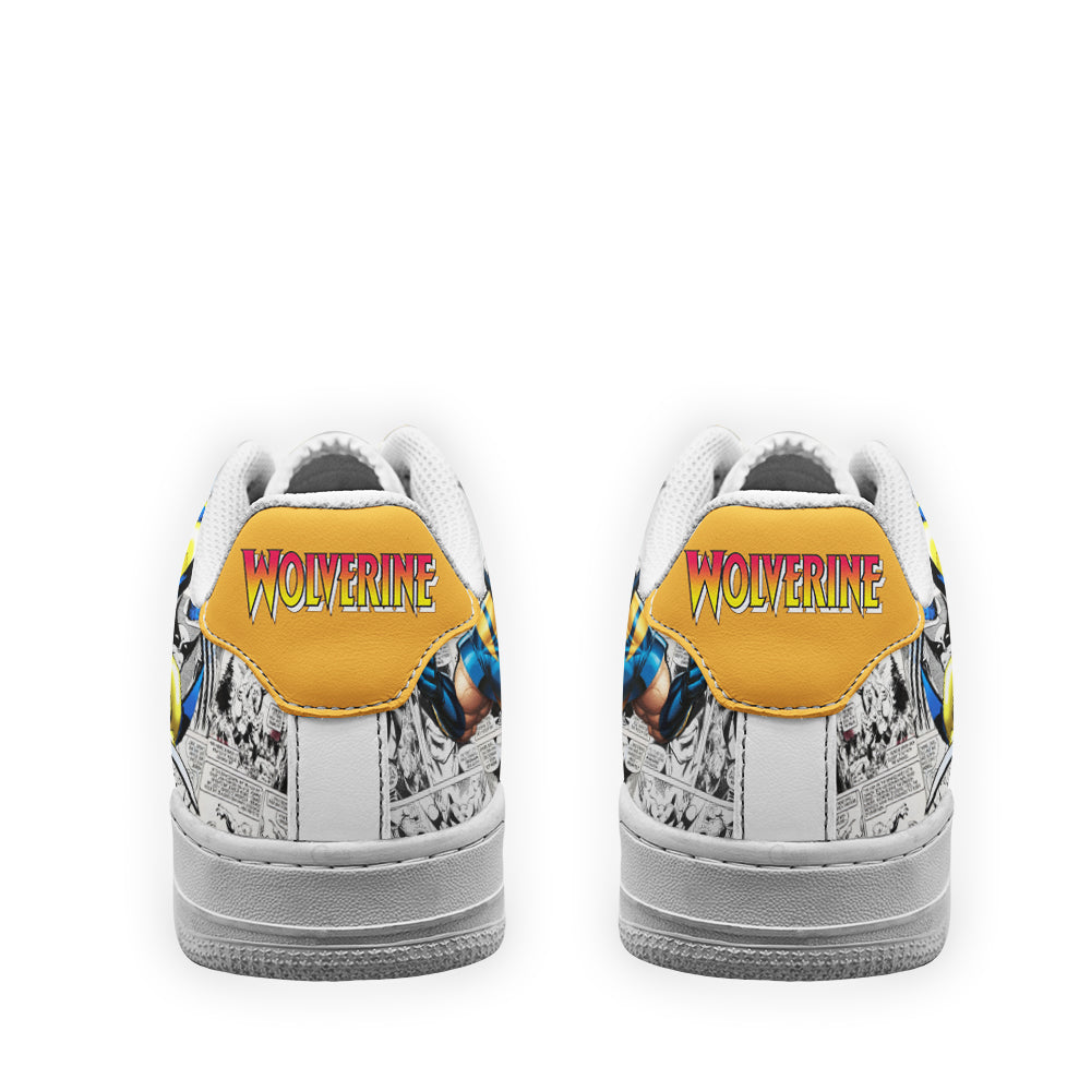 Wolverine Air Sneakers Custom Superhero Comic Shoes- Cuztomshoes