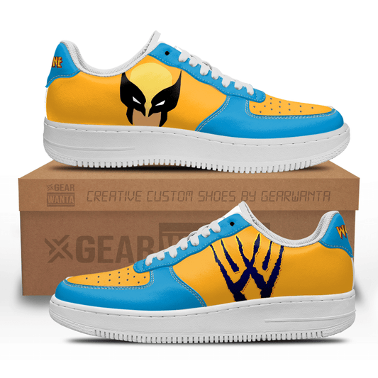 Wolverine Super Hero Custom Air Sneakers QD22- Cuztomshoes