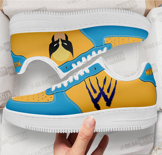 Wolverine Super Hero Custom Air Sneakers QD22- Cuztomshoes