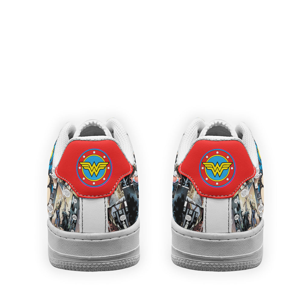 Wonder Woman Air Sneakers Custom Superhero Comic Shoes- Cuztomshoes