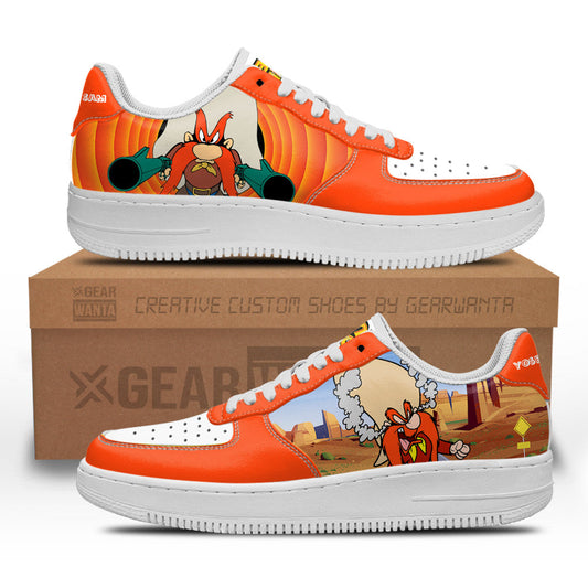 Yosemite Sam Looney Tunes Custom Air Sneakers QD14- Cuztomshoes