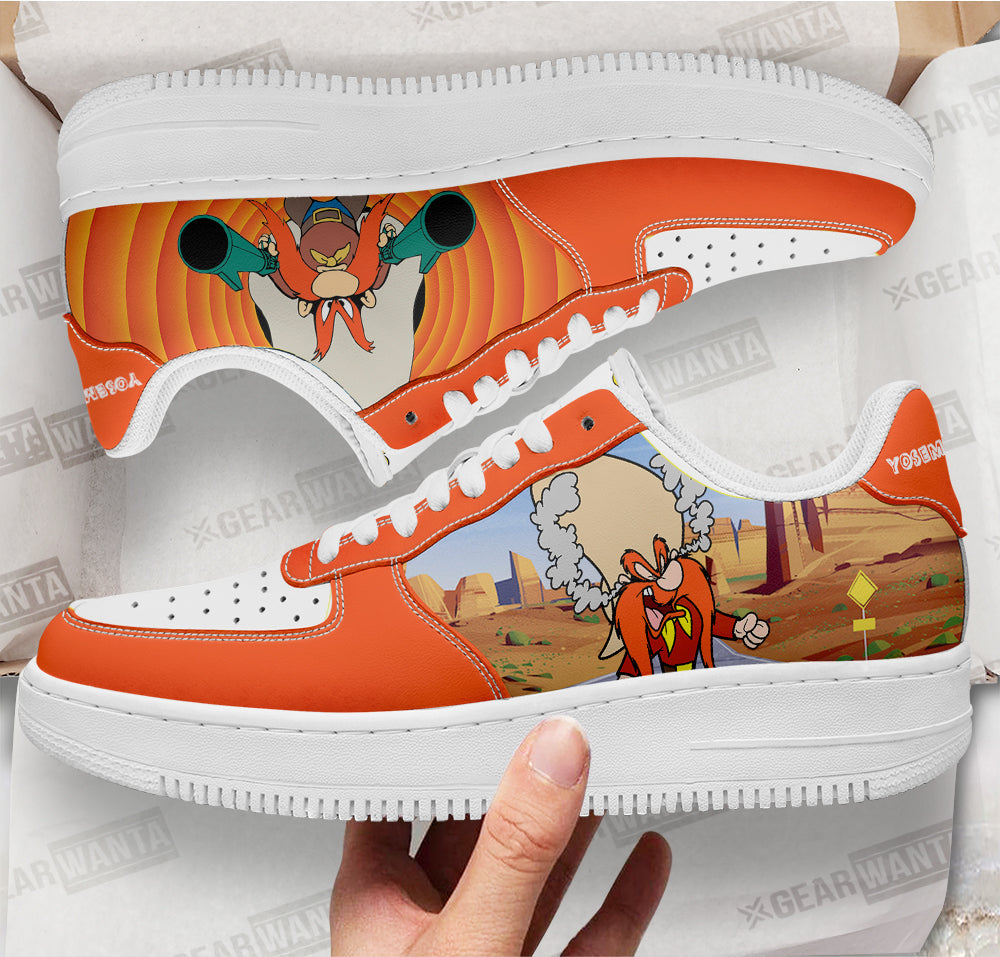 Yosemite Sam Looney Tunes Custom Air Sneakers QD14- Cuztomshoes