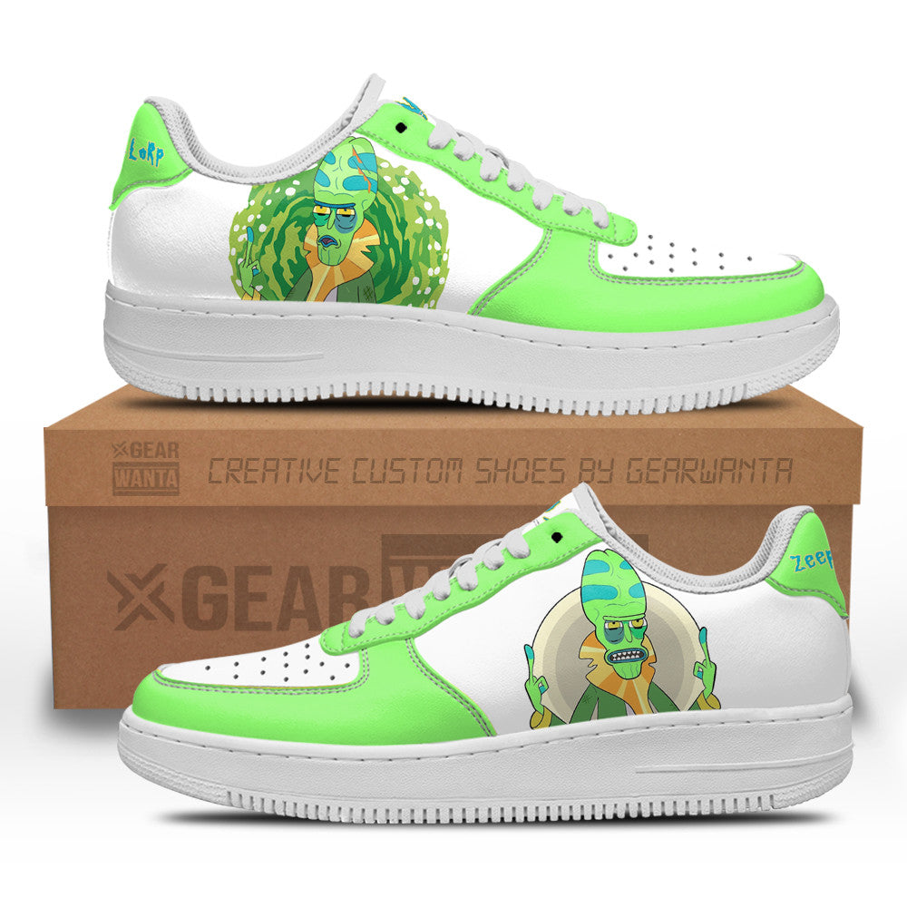 Zeep Xanflorp Rick and Morty Custom Air Sneakers QD13- Cuztomshoes