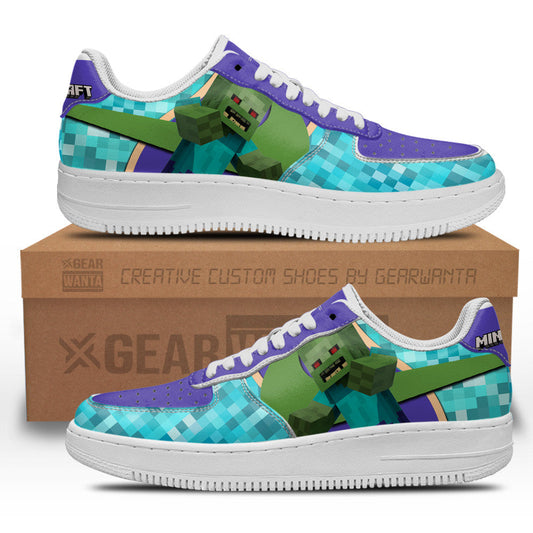 Zombie Minecraft Custom Air Sneakers LT11- Cuztomshoes